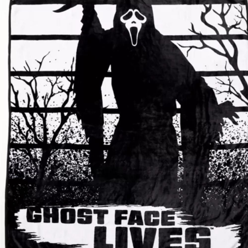 Spencer's Ghost Face Lives Throw Blanket
